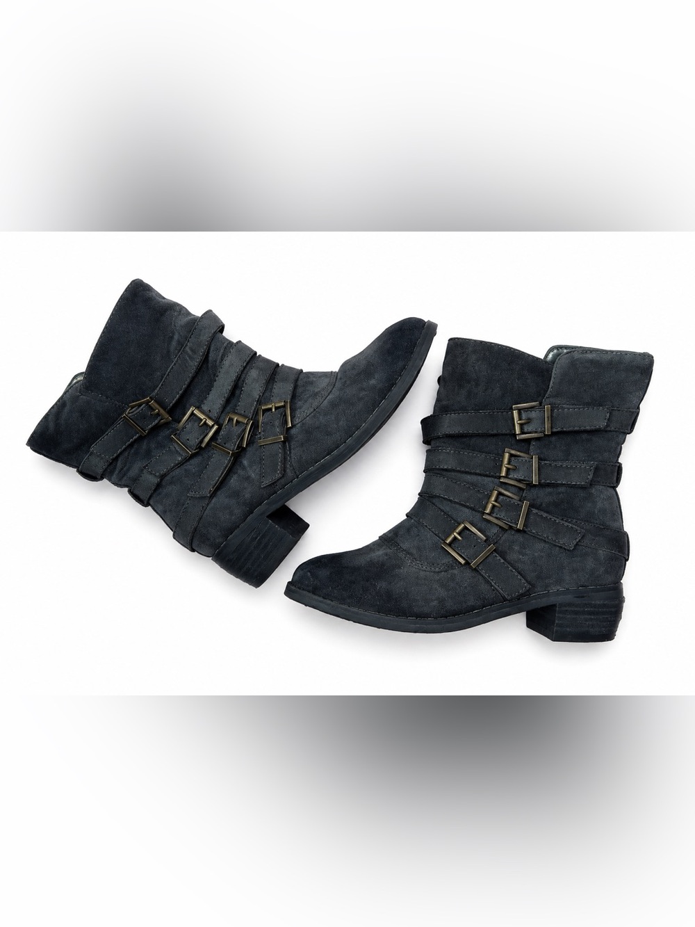 Joyfolie Boots. Size 12. Great Condition. Distressed Look. Buckles. Boho